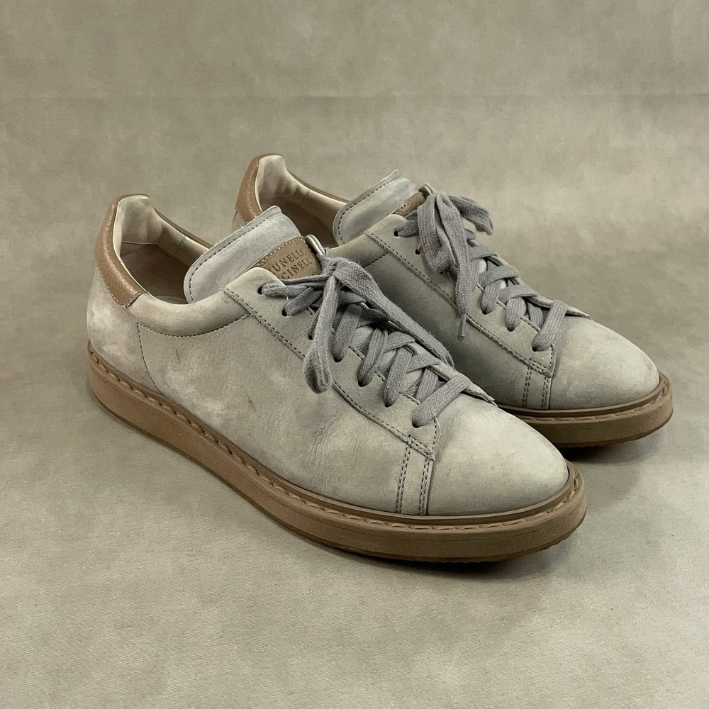 Brunello Cucinelli Men's‎ Leather Low-Top Sneakers Size 41 US 8